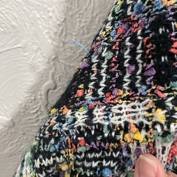 Love riche multicolor vibrant checkered sweater size large - Picture 7 of 8